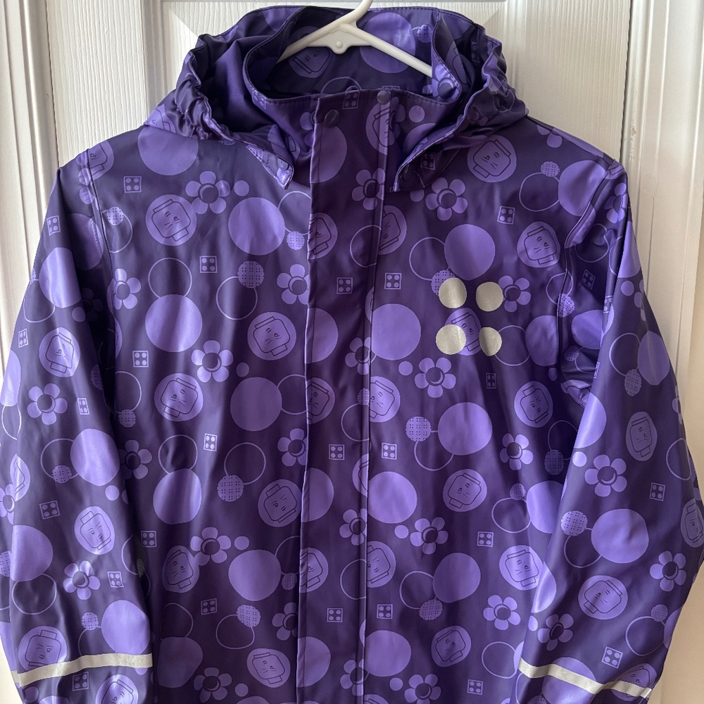 Rain Jacket kids (LEGO),  EUR size 140,  purple,